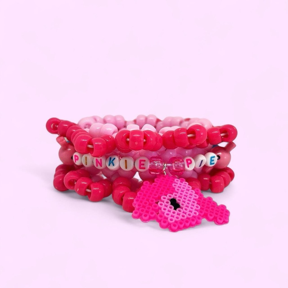 Pinkie pie mini Kandi cuff
